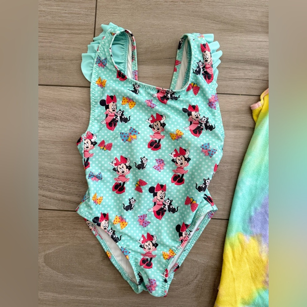 Disney Minnie Mouse Swimsuit and tie-dye dress 3T - Picture 3 of 5